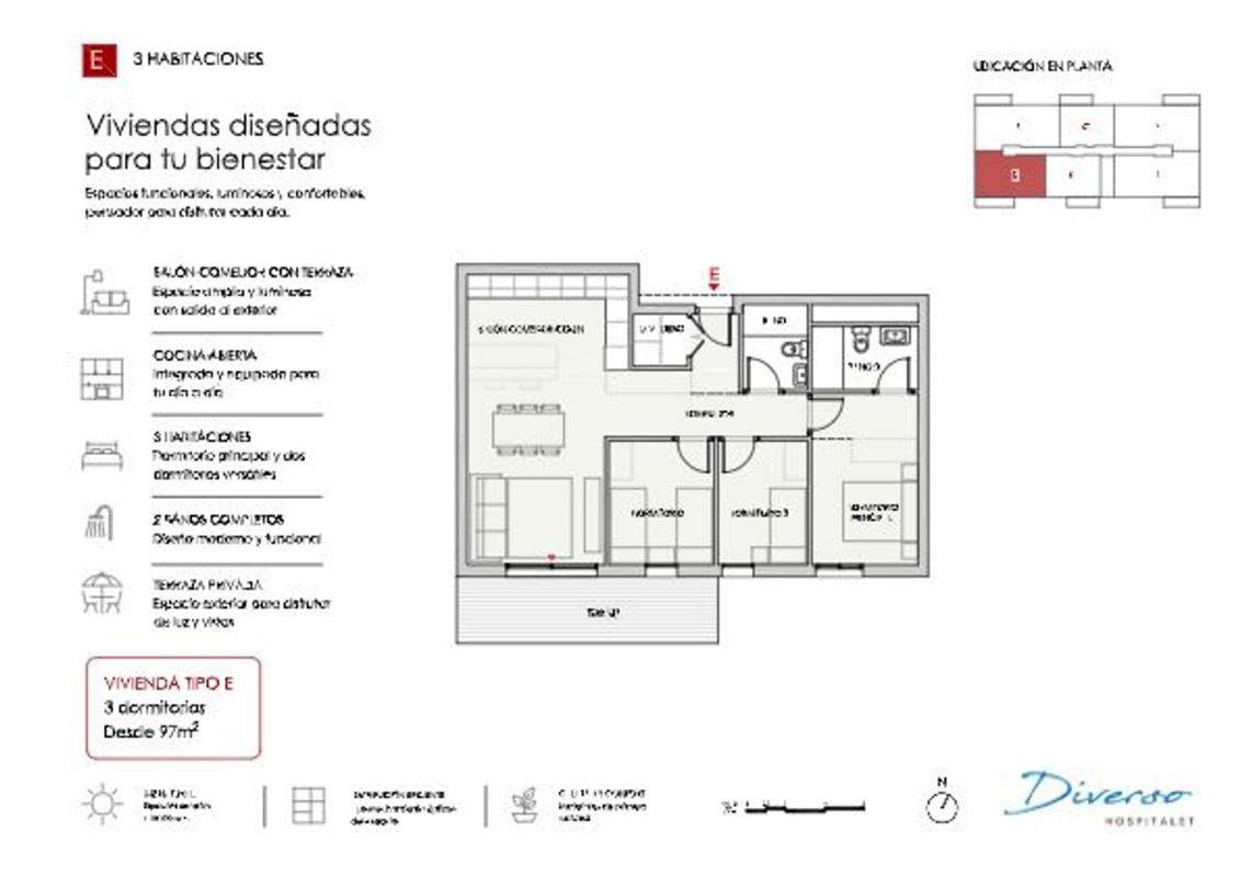 Venta de piso en Piso en Carretera del Mig s/n, Zona del Mig, Hospitalet de Llobregat, Hospitalet de Llobregat
 photo 2