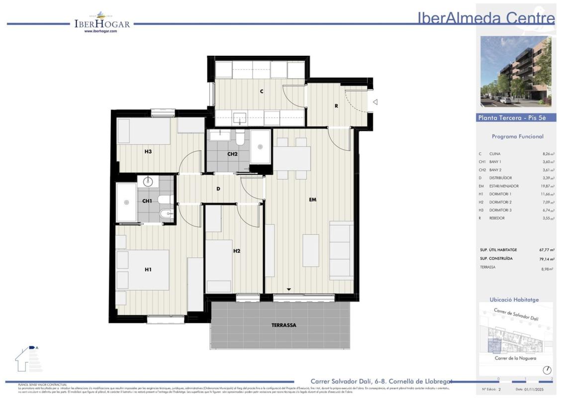Venta de piso en Piso en Calle Salvador Dalí, 6, Almeda, Cornellà de Llobregat, Cornellà de Llobregat
photo 2