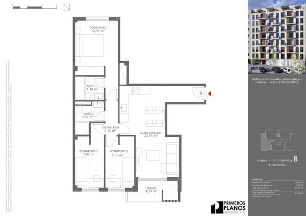 Продажа квартиры на Piso en Poligono Uzp0301 Valdecarros, 49, Ensanche de Vallecas - La Gavia, Madrid, Мадрид
photo 1