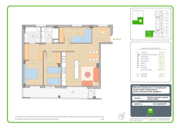 Venta de piso en Piso en Calle Antoni Bori 30, 34, Gorg, Badalona, Badalona
 photo 1