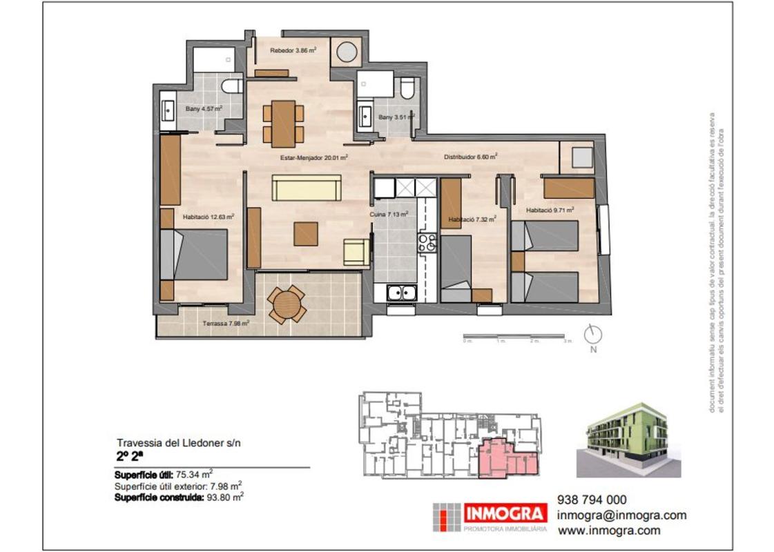 Venta de piso en Piso en Calle Primer Marques Franqueses, 2, L'Hostal - Lledoner, Granollers, Granollers
photo 3