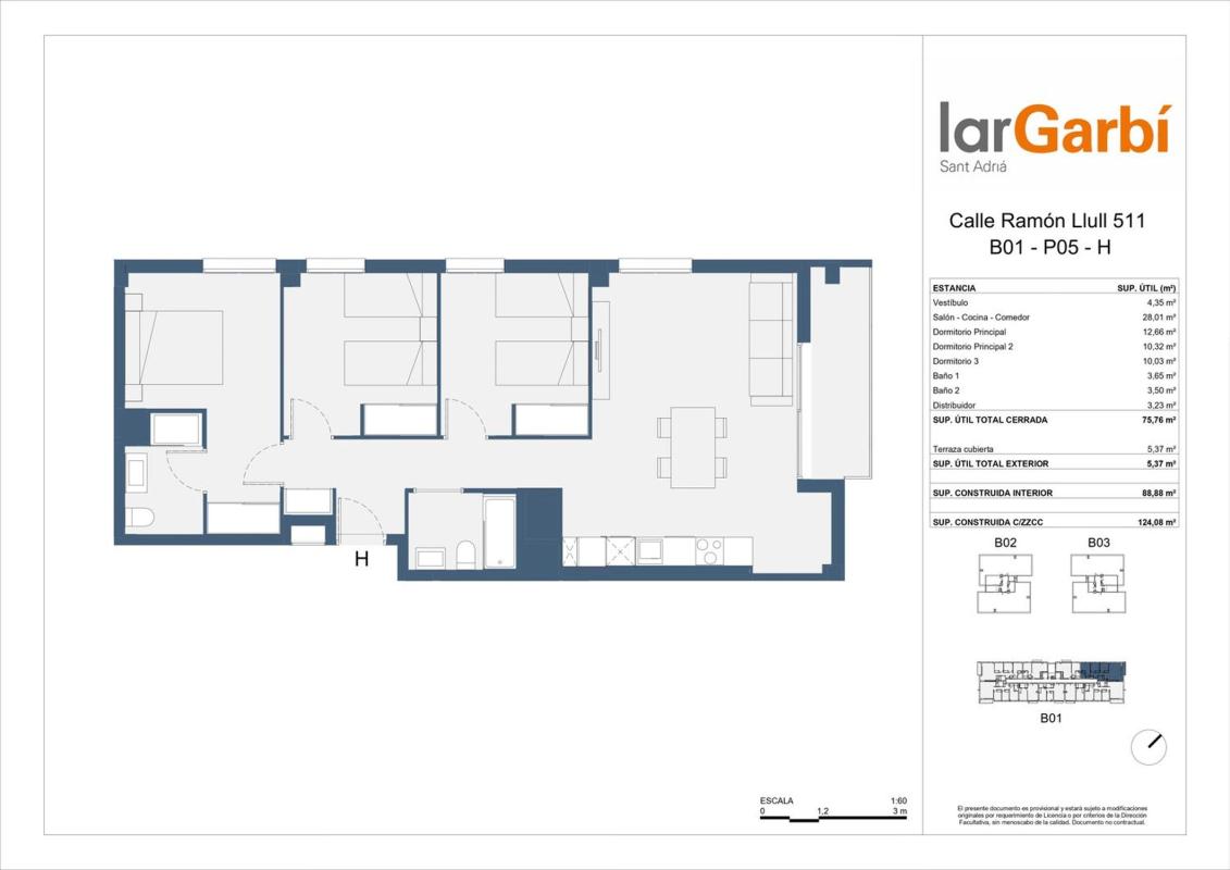 Sale of apartment in Piso en Ramón Llull, 511, La Mina, Sant Adriá de Besós, Sant Adrià de Besòs
 photo 2