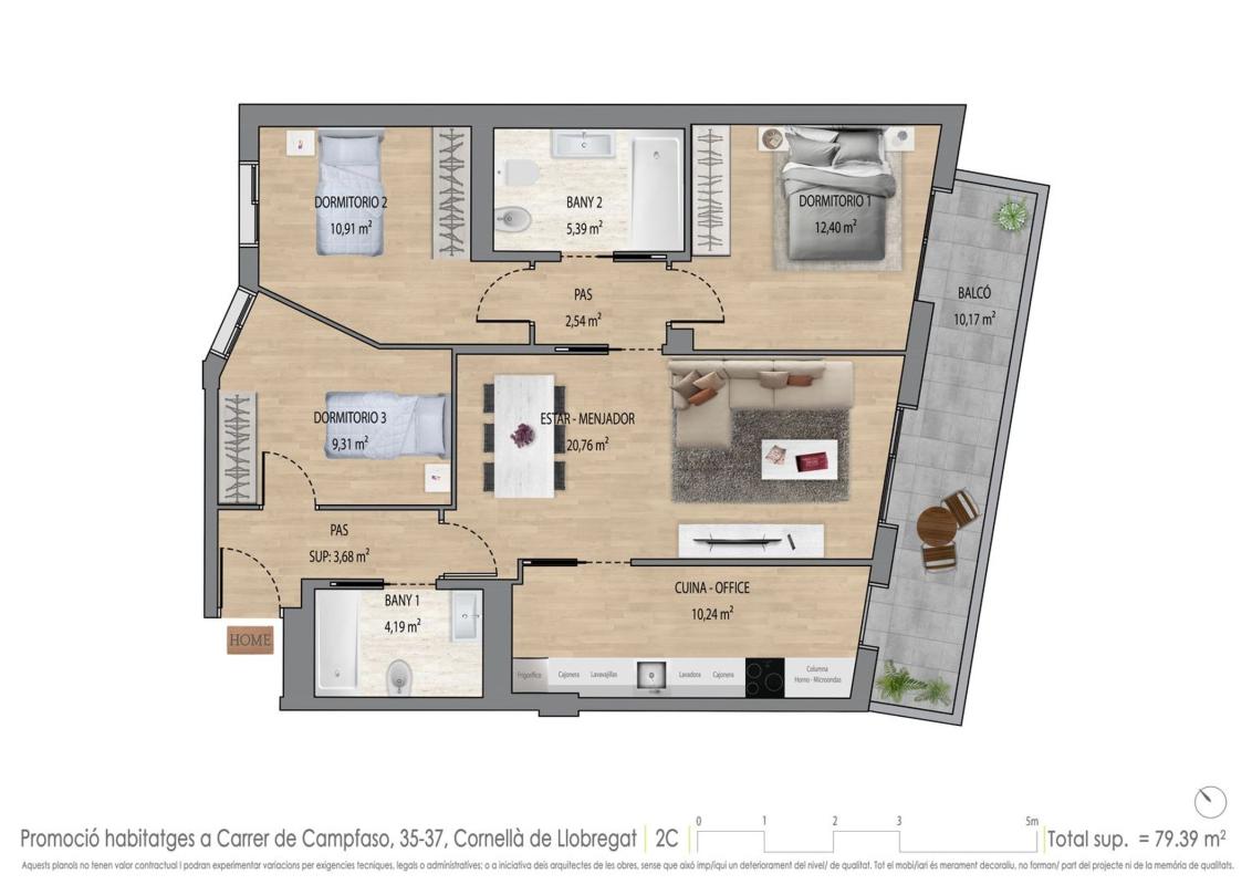 Sale of apartment in Piso en Calle Campfaso, 35, La Gavarra, Cornellà de Llobregat, Cornellà de Llobregat
photo 1