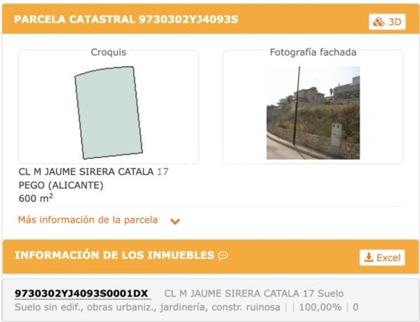 Terreno en Calle Metge Jaume Sirera Catalá, Pego photo 1