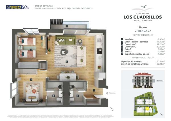 Venta de piso en Piso en Calle de los Cuadrillos, 35, El Arco-Rota-Fonegra, Noja, Noja
 photo 3