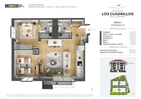 Venta de piso en Piso en Calle de los Cuadrillos, 35, El Arco-Rota-Fonegra, Noja, Noja
 photo 3