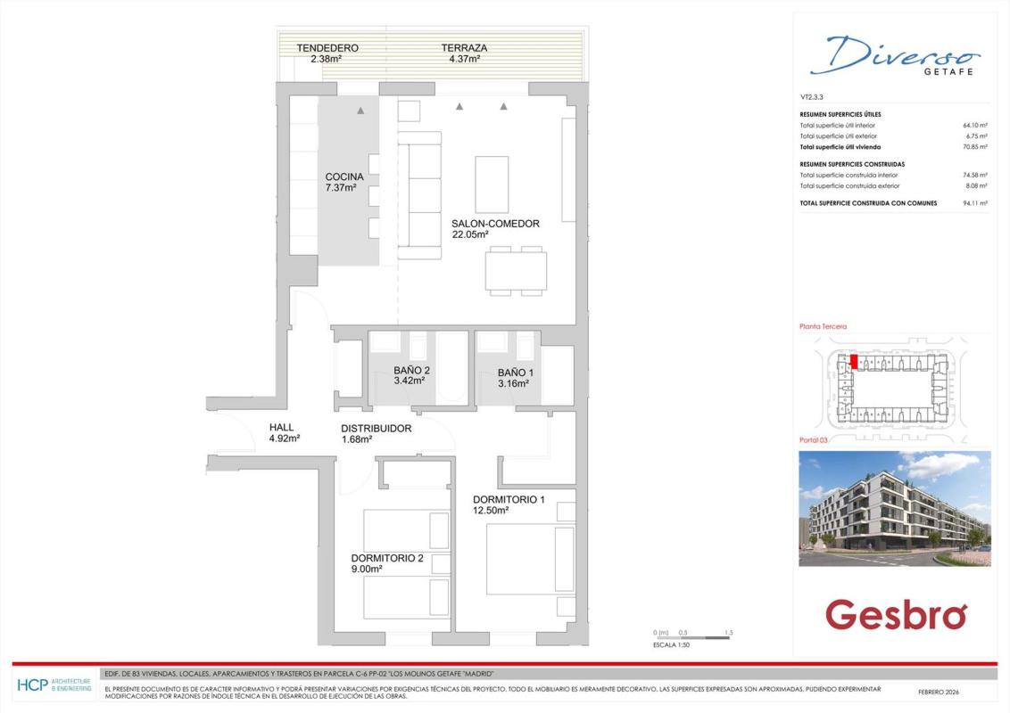 Venta de piso en Piso en Calle Parcela C6 Los Molinos s/n, Los Molinos, Getafe, Getafe
photo 1