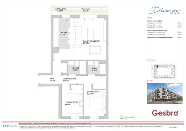 Venta de piso en Piso en Calle Parcela C6 Los Molinos s/n, Los Molinos, Getafe, Getafe
photo 1