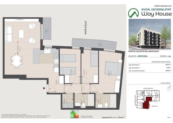Venta de piso en Piso en de la Generalitat, 111, El Raval, Santa Coloma de Gramenet, Santa Coloma de Gramenet
photo 1