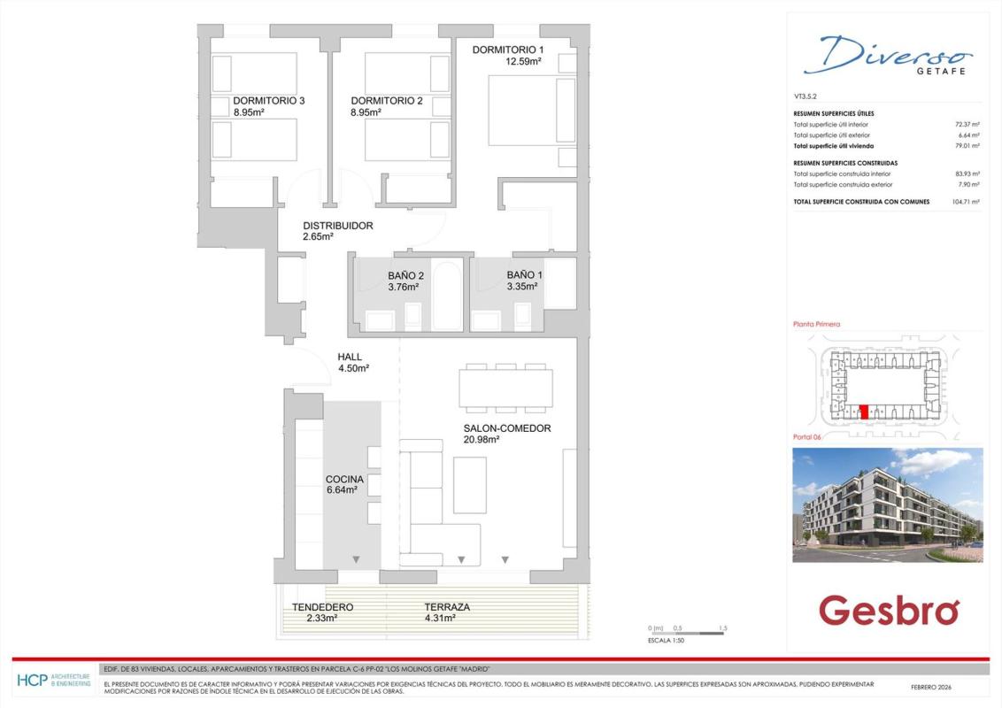 Venta de piso en Piso en Calle Parcela C6 Los Molinos s/n, Los Molinos, Getafe, Getafe
photo 1