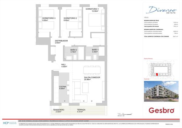 Venta de piso en Piso en Calle Parcela C6 Los Molinos s/n, Los Molinos, Getafe, Getafe
photo 1