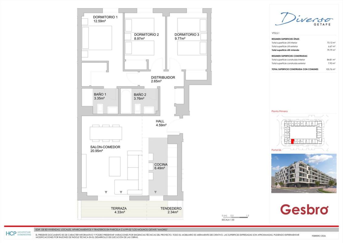 Venta de piso en Piso en Calle Parcela C6 Los Molinos s/n, Los Molinos, Getafe, Getafe
photo 1