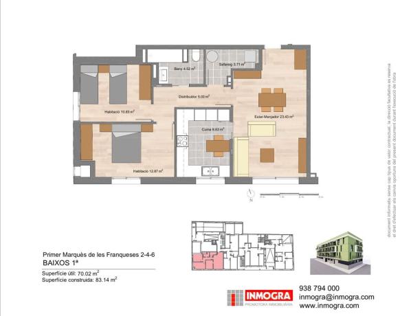 Venta de piso en Piso en Calle Primer Marques Franqueses, 2, L'Hostal - Lledoner, Granollers, Granollers
 photo 1