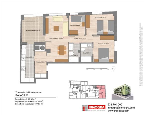 Venta de piso en Piso en Calle Primer Marques Franqueses, 2, L'Hostal - Lledoner, Granollers, Granollers
photo 1