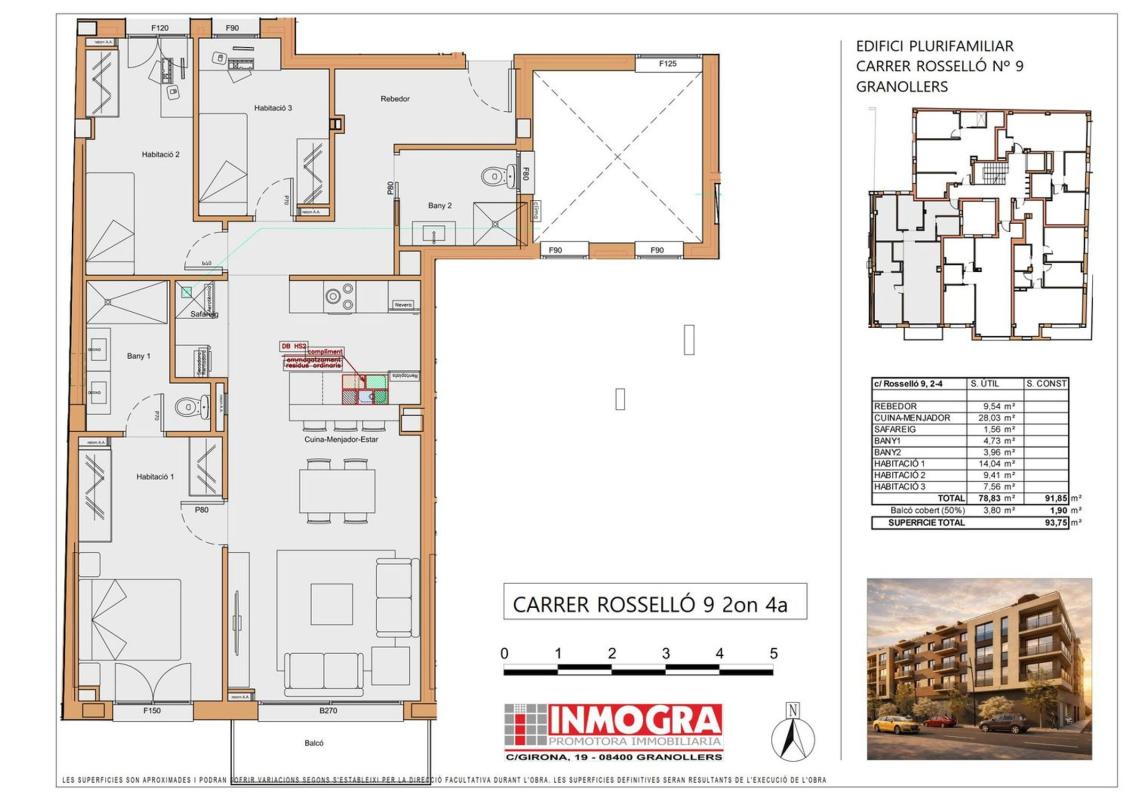 Venta de piso en Piso en Calle Rosselló, 9, L'Hostal - Lledoner, Granollers, Granollers
 photo 5