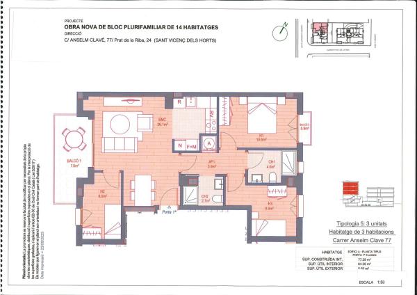 Продажа квартиры на Piso en Calle Anselm Clavé, 77, Sant Vicenç Dels Horts, Сант Висенс Дельс Орц
 photo 3