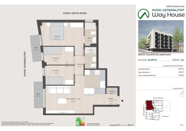 Penthouse for sale at Ático en de la Generalitat, 111, El Raval, Santa Coloma de Gramenet, Santa Coloma de Gramenet photo 1