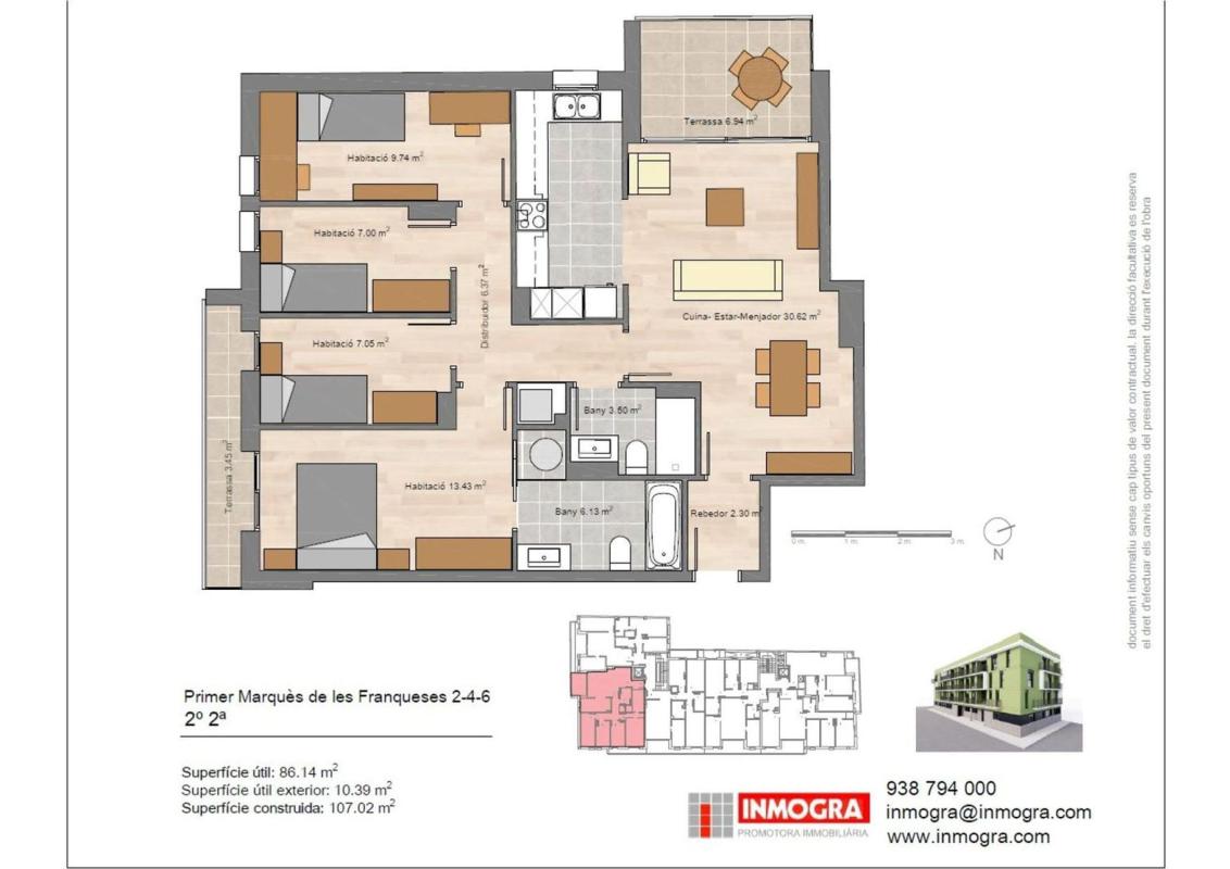 Venta de piso en Piso en Calle Primer Marques Franqueses, 2, L'Hostal - Lledoner, Granollers, Granollers
photo 2