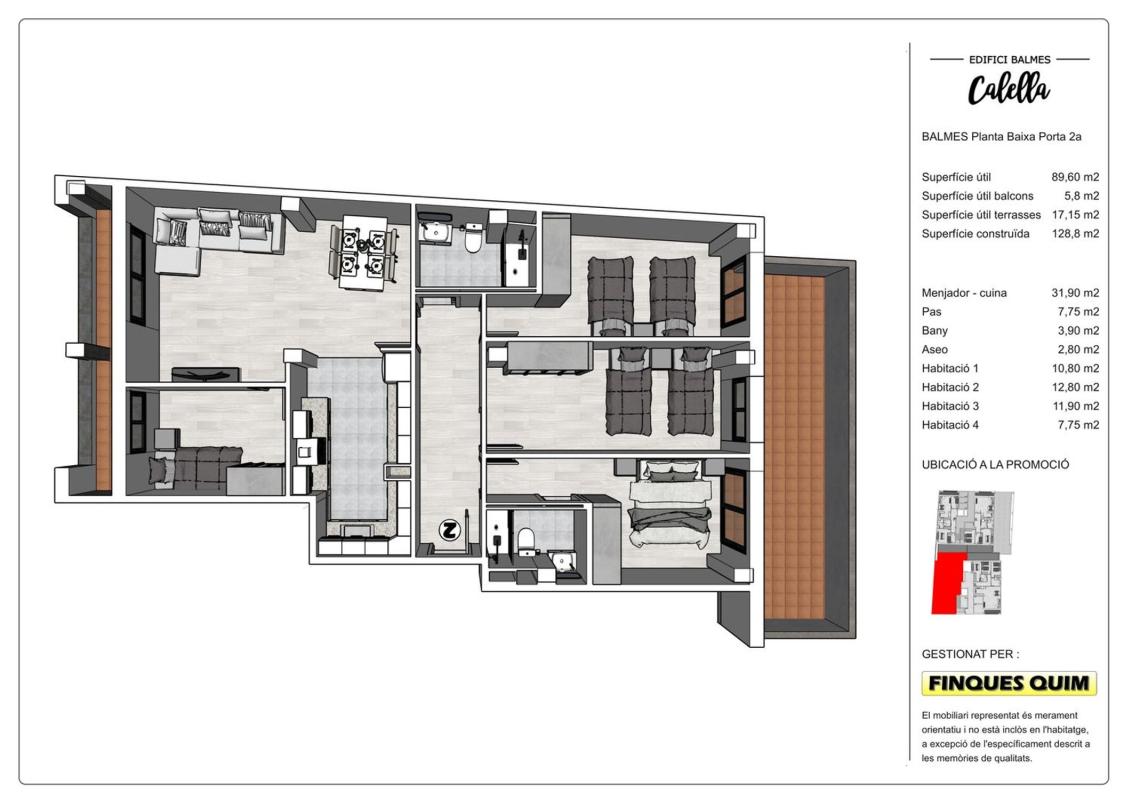 Продажа квартиры на Piso en Calle Balmes, 82, Calella, Калелья
 photo 5