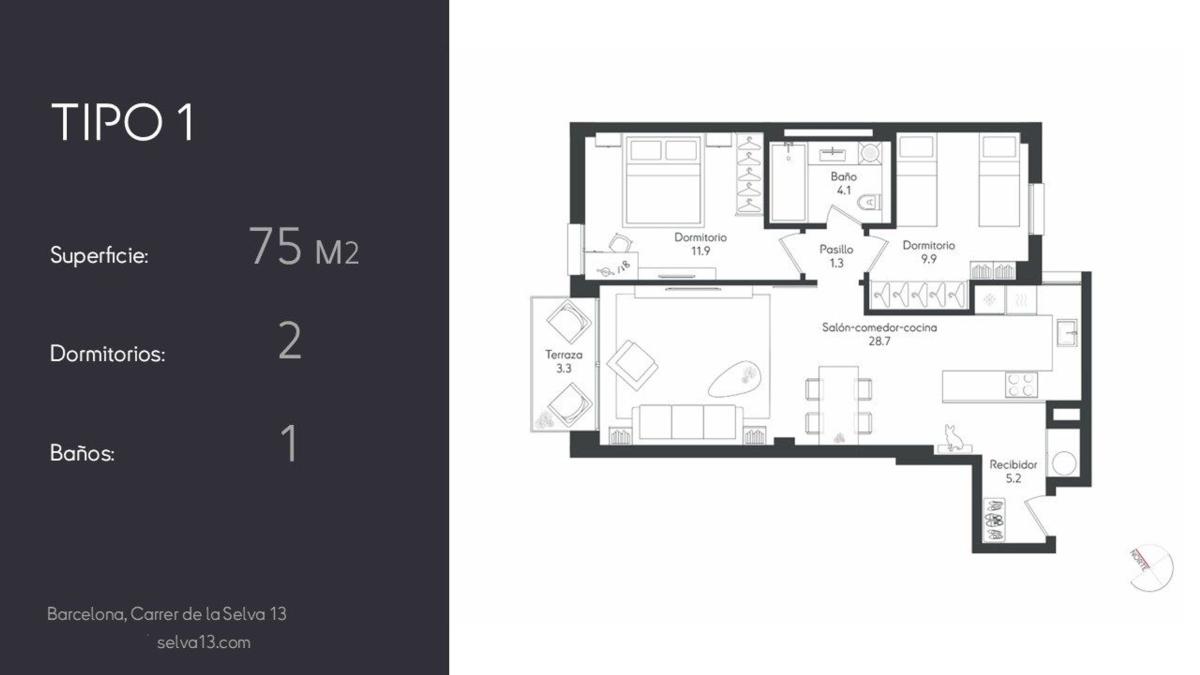 Sale of apartment in Piso en Calle Selva, 13, Porta, Barcelona, Barcelona
 photo 5