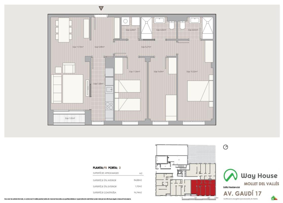 Venta de piso en Piso en Antonio Gaudí, 15, Can Pantiquet, Mollet del Vallès, Mollet del Vallès
photo 1
