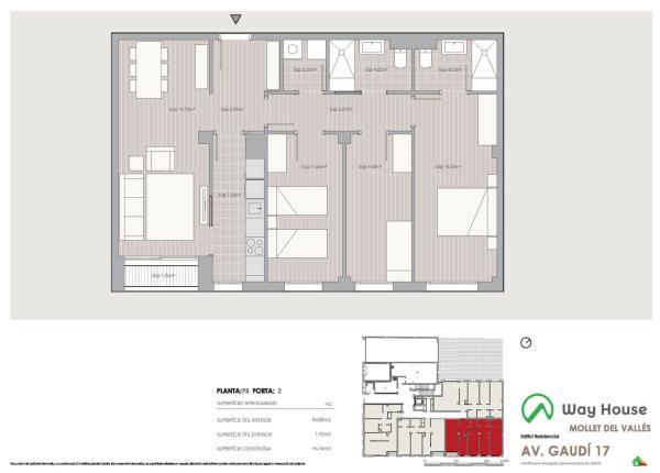 Venta de piso en Piso en Antonio Gaudí, 15, Can Pantiquet, Mollet del Vallès, Mollet del Vallès
 photo 1