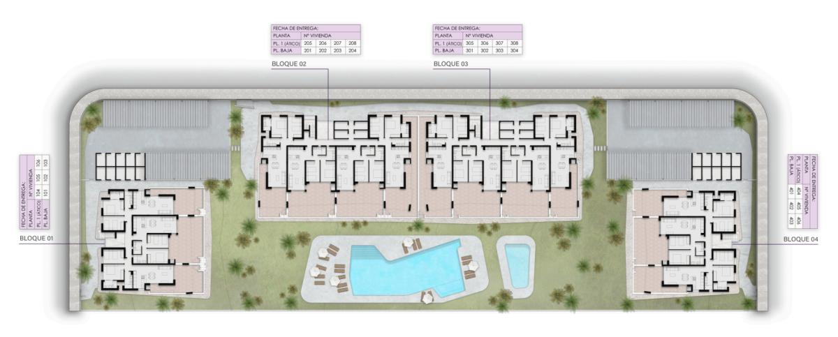 Новостройка Lo Marabú 3 Bungalows в Рохалес plan 1