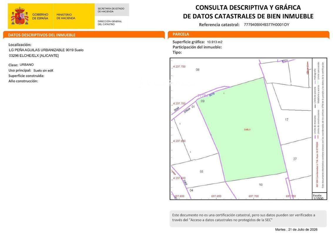 Terreno en venta en Elche / Elx, Alicante photo 5