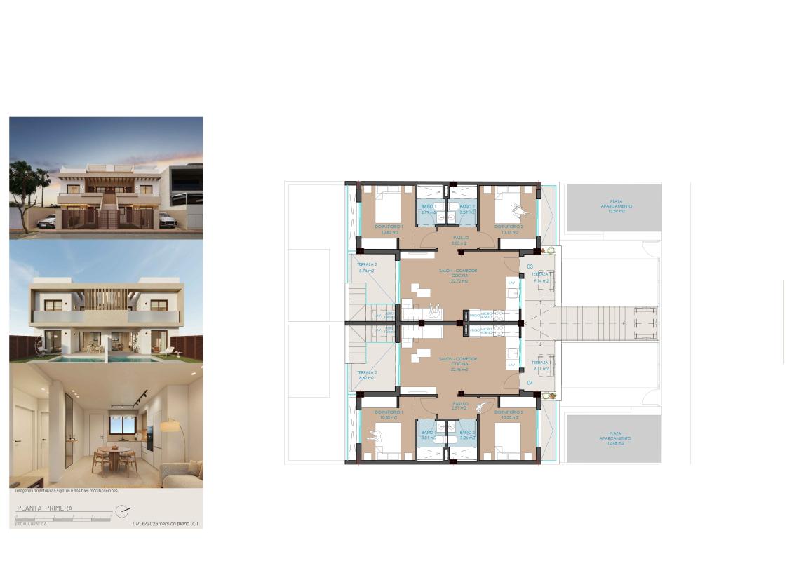 Obra nueva Residencial Armonia en San Pedro del Pinatar (Revista) plan 3