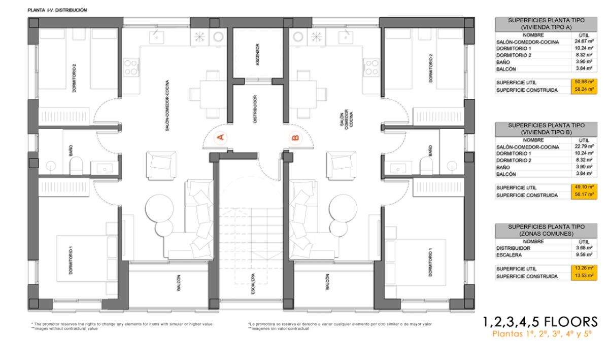 Obra nueva Edificio Residencial SUNRISE TOWER en Torrevieja (Revista) plan 2