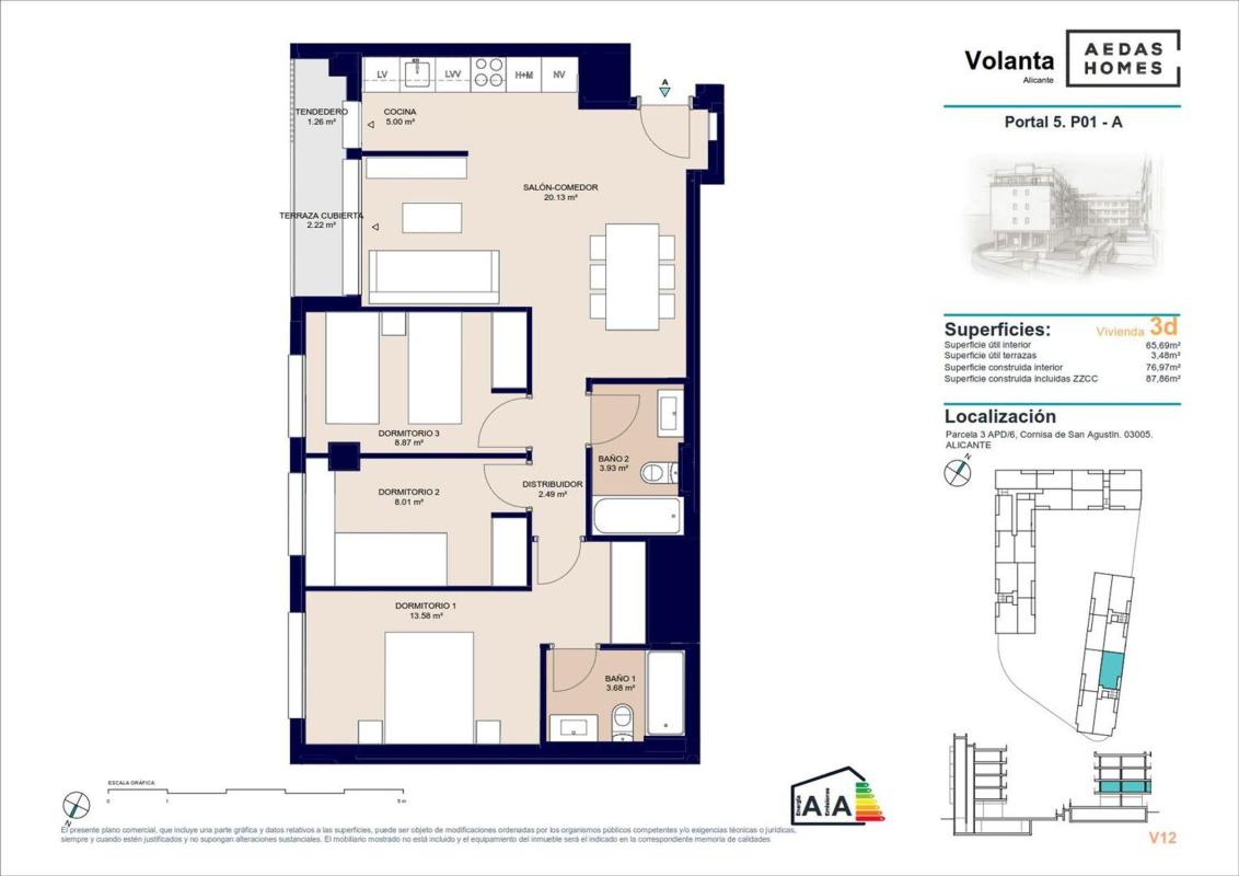 Продажа квартиры на Piso en Calle Deportista Pitu Perramón, 3, Paus, Alicante / Alacant, Аликанте / Алакант
 photo 5
