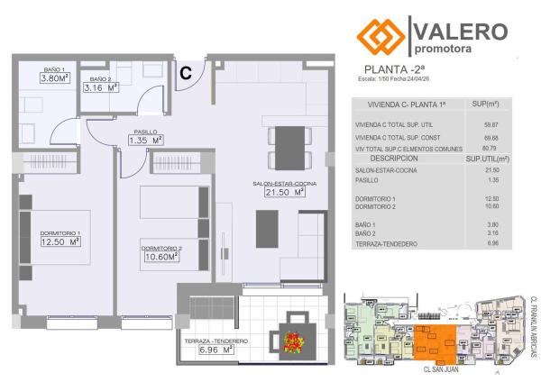 Продажа квартиры на Piso en Calle Franklin Albricias, 16, Hermanos Falcó - Sepulcro Bolera, Albacete, Альбасете
thumbnail 3
