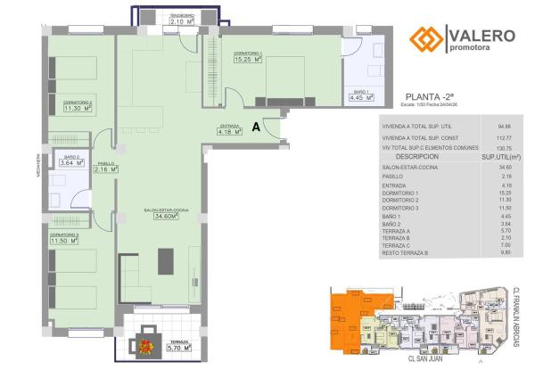 Продажа квартиры на Piso en Calle Franklin Albricias, 16, Hermanos Falcó - Sepulcro Bolera, Albacete, Альбасете
 photo 3