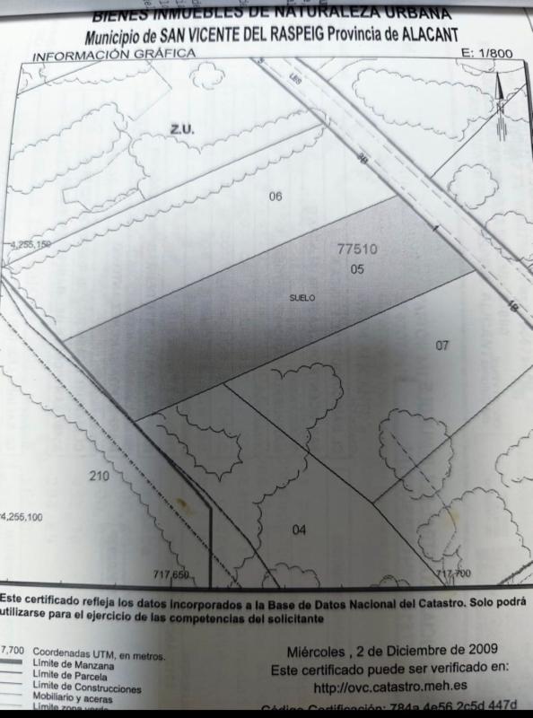 Участок земли на продажу в Сан-Висенте-дель-Распейг, Аликанте photo 1