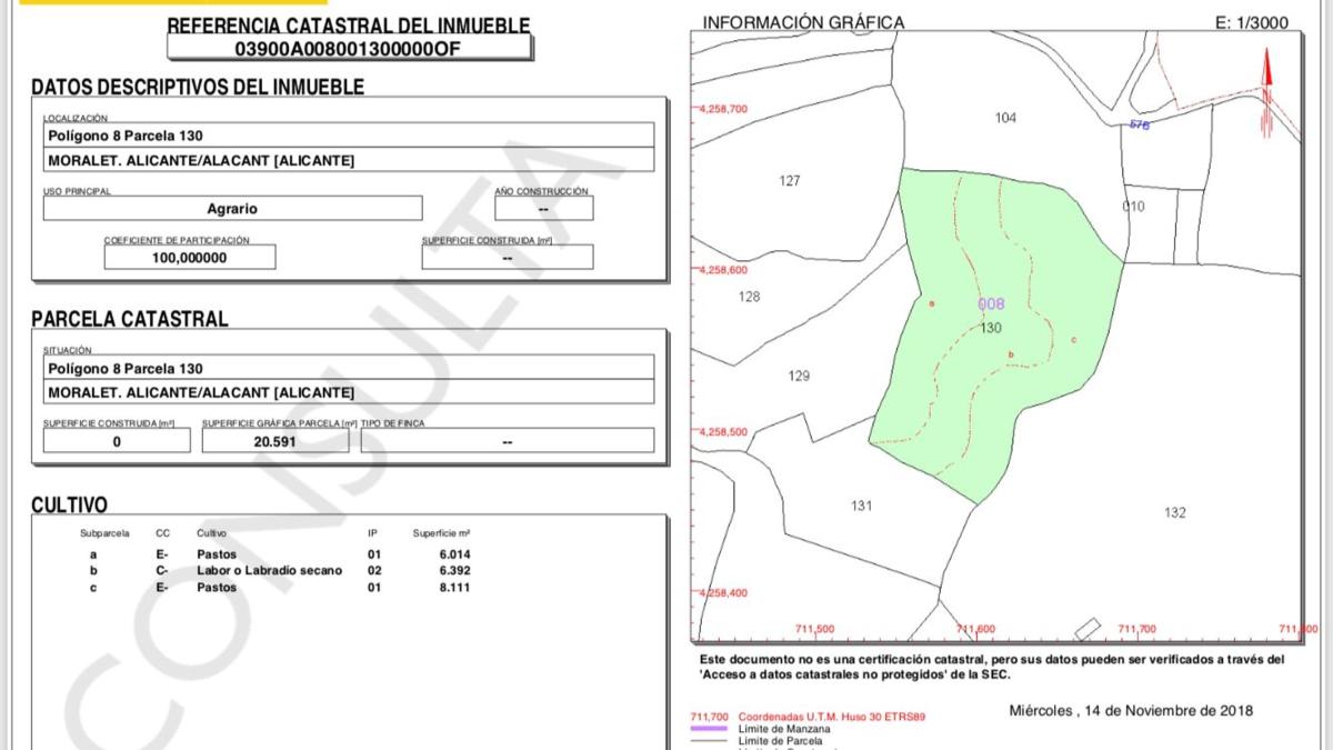 Land for sale in Moralet, Alicante photo 1