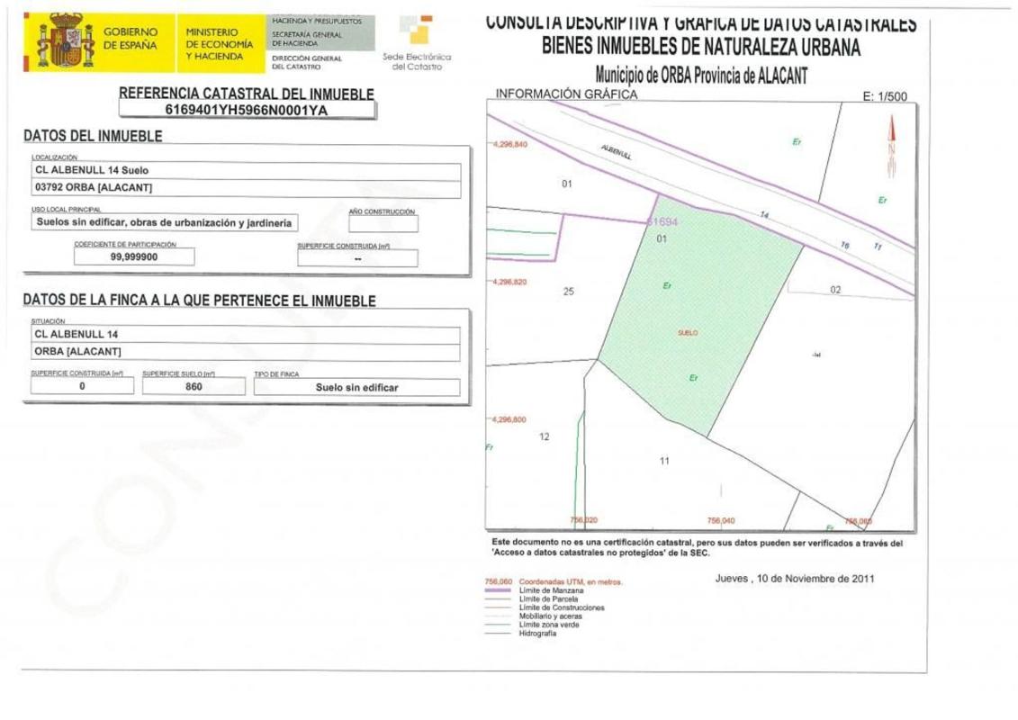 Land for sale in Orba, Alicante photo 4