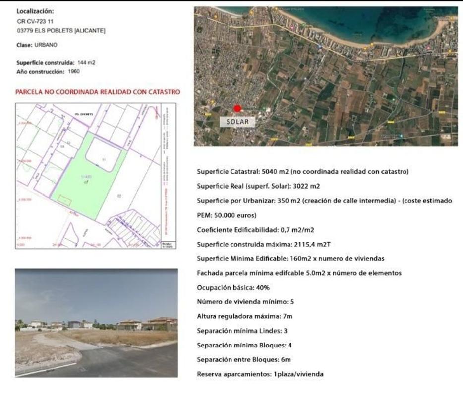Terreno en venta en Els Poblets, Alicante photo 4