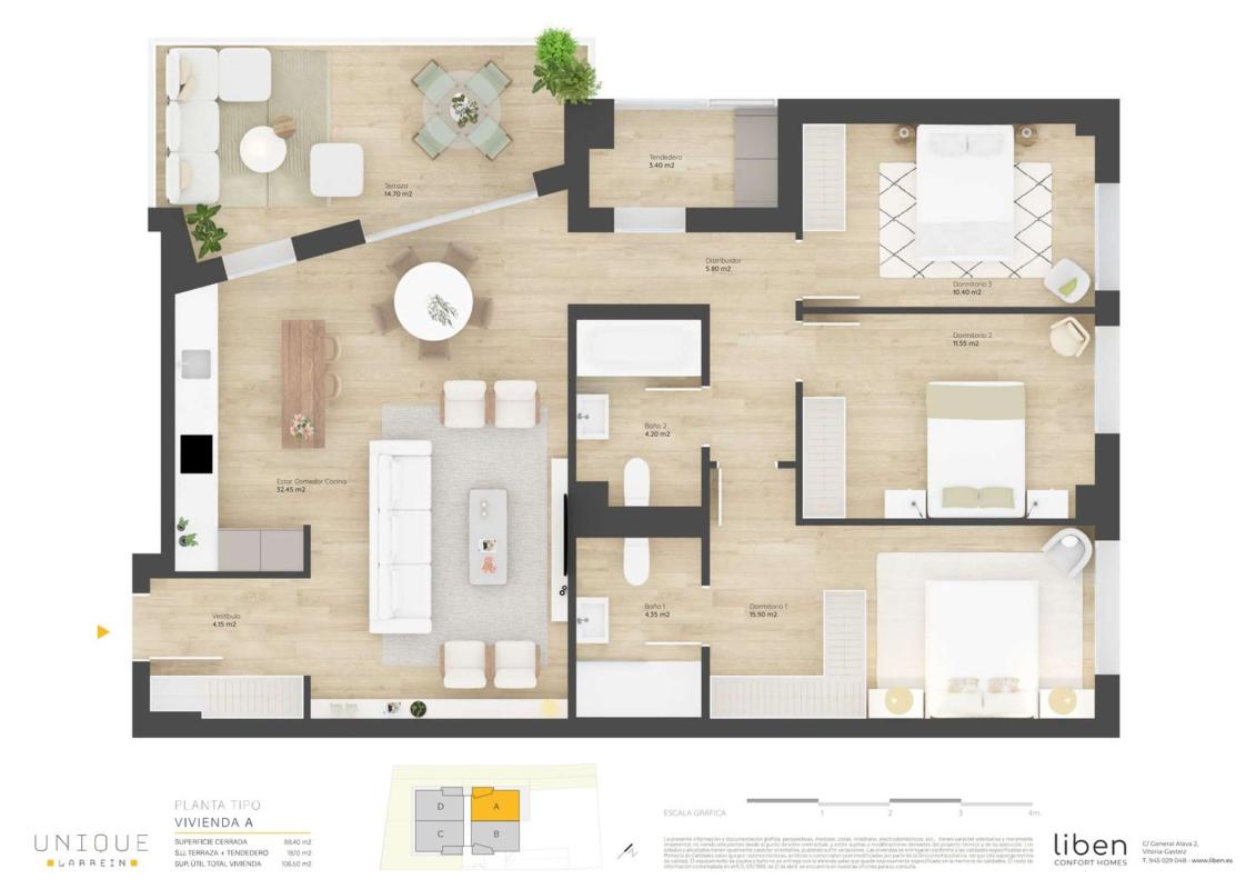 Продажа квартиры на Piso en Calle Mariana Pineda Muñoz, 30, Salburua, Vitoria-Gasteiz, Витория-Гастейс
photo 1
