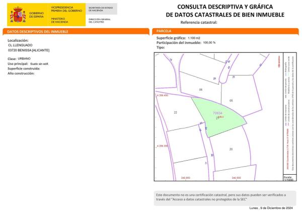 Terreno en Calle Llenguado, La Viña - Montemar - San Jaime, Benissa thumbnail 2
